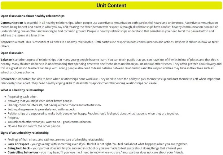 Healthy Sexual Relationships (HSR) – Train the Trainer for Primary Schools screenshot