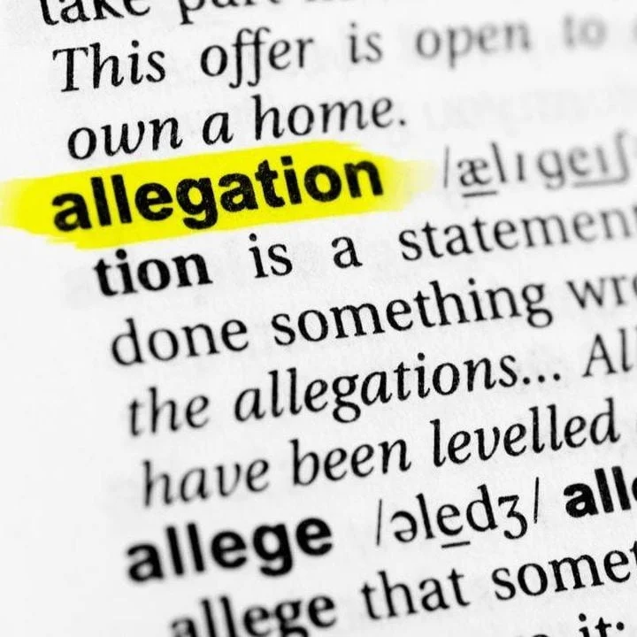 Safer recruitment and managing allegations - dictionary definition of allegation