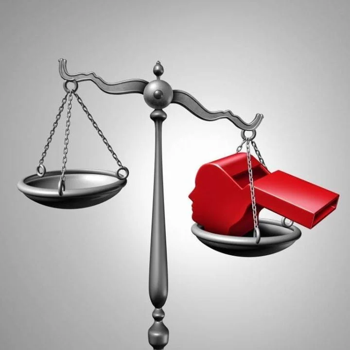 What is whistleblowing? - whistle on set of weighing scales